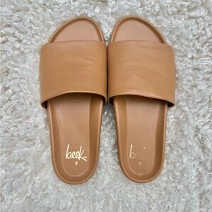 beek - Pelican Leather Platform Sandal Women's Leather Slip-Ons